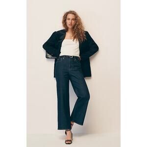 J. Crew Plus ‘96 Slim-Wide Leg in Resin Rinse‎ Jean Size 32